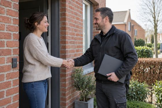 Vakman komt langs bij een huiseigenaar