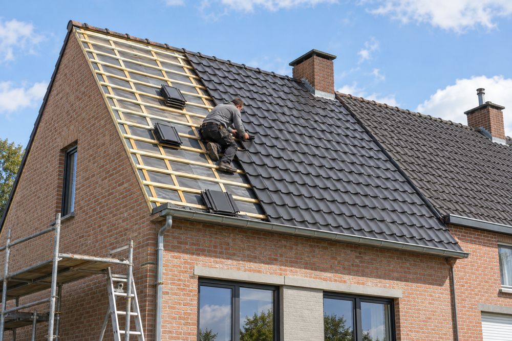 Dakwerken bij een Vlaamse woning